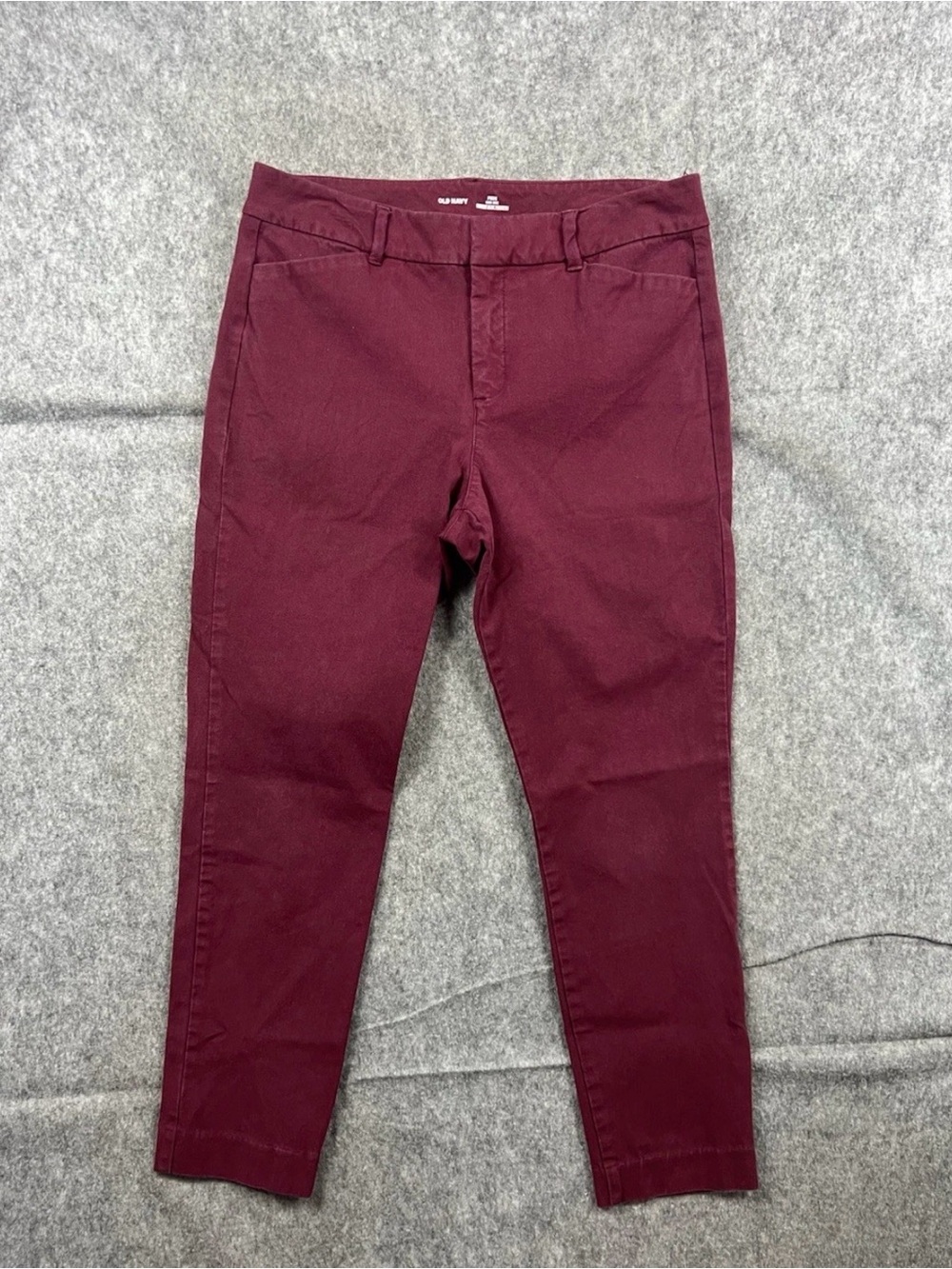 Old Navy Women's Burgundy Ankle-Length Slim Pants